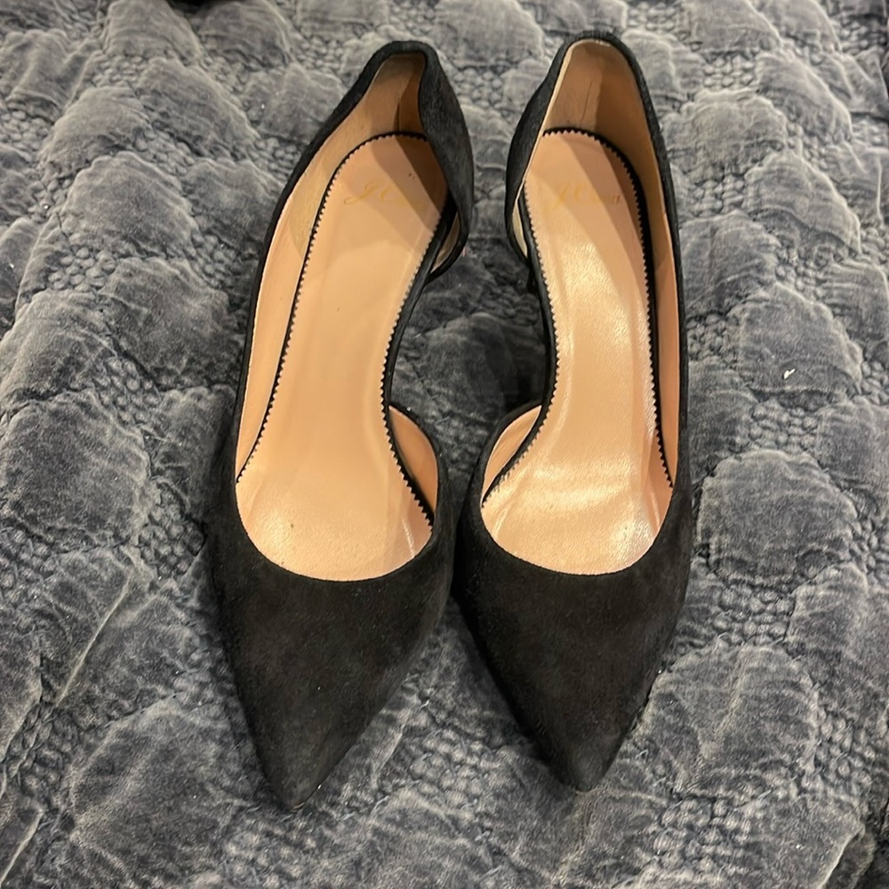 JCrew suede d’orsay pumps